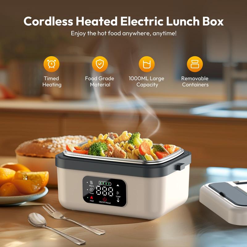 Jeanket Rechargeable & Portable Self-Heating Lunch Box