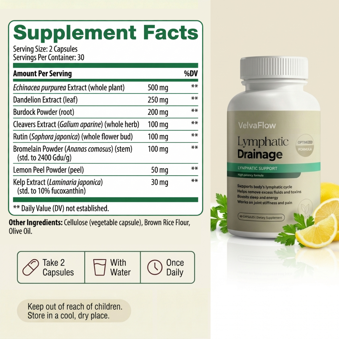 Lymphatic Drainage Formula by VelvaFlow™