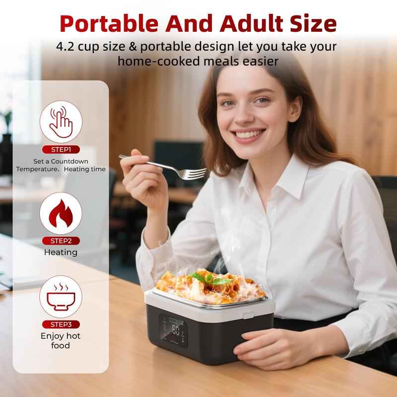 Jeanket Rechargeable & Portable Self-Heating Lunch Box