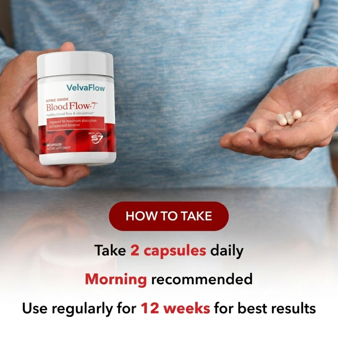VelvaFlow BloodFlow-7 Nitric Oxide - Natural Dietary/Fitness Supplement for Healthy Blood Pressure & Muscle Support