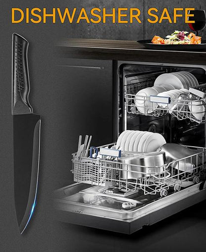 Jeanket 15 Pcs Kitchen Knife Set with Self Sharpening Block