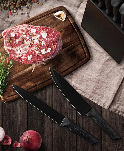 Jeanket 15 Pcs Kitchen Knife Set with Self Sharpening Block