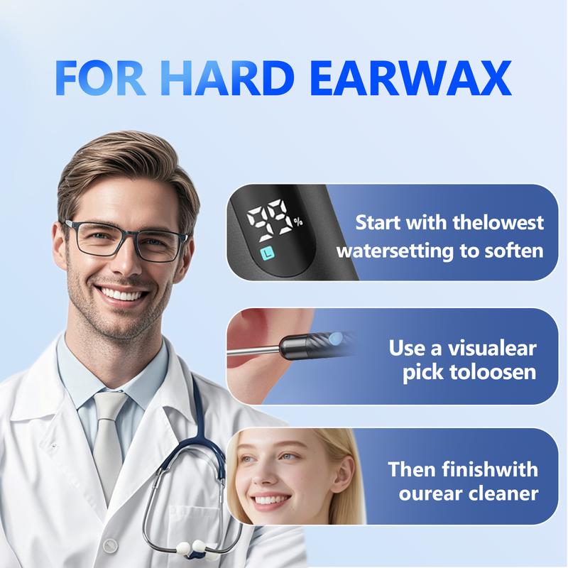 Jeanket Upgraded 2-in-1 Ear Wax Removal Kit with Built-in Waste Tank