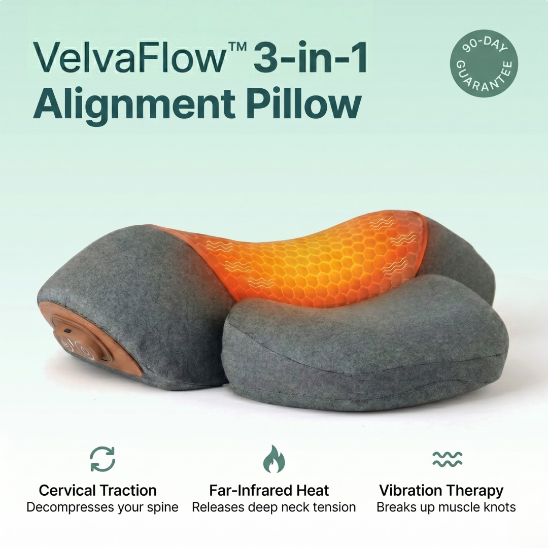 VelvaFlow™ 3-in-1 Alignment Pillow