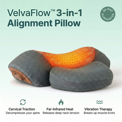 VelvaFlow™ 3-in-1 Alignment Pillow