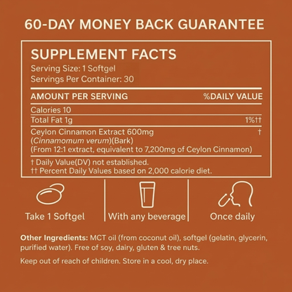 Ceylon Cinnamon - Clinically Studied Blood Sugar Support Before You Need Medication
