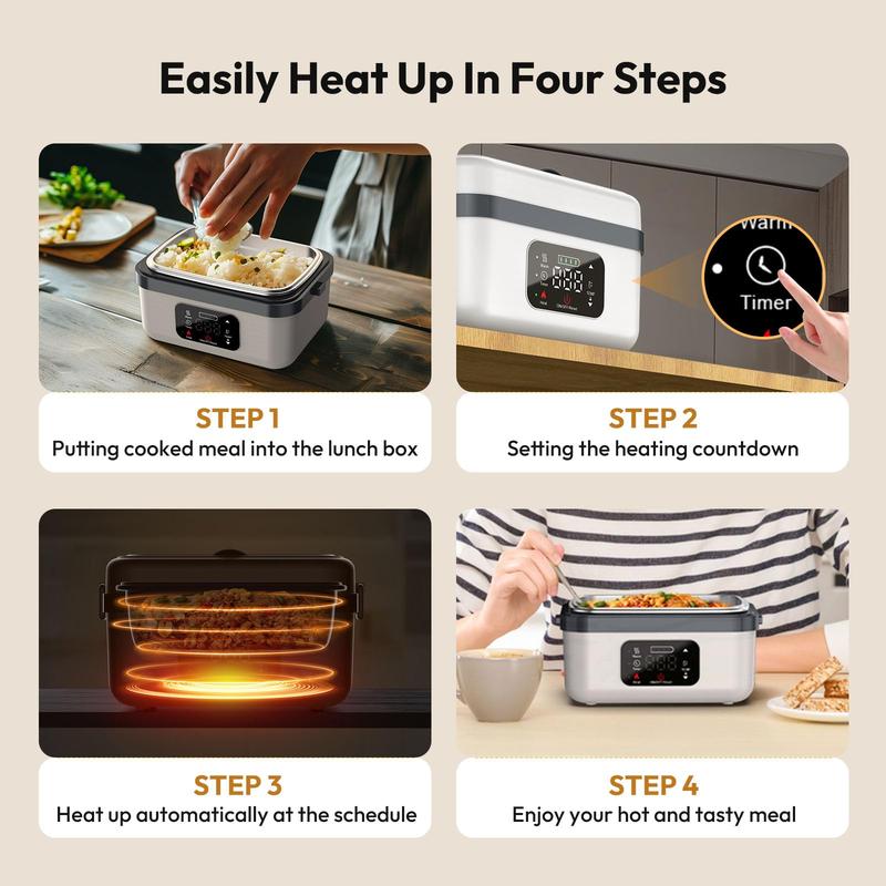 Jeanket Rechargeable & Portable Self-Heating Lunch Box