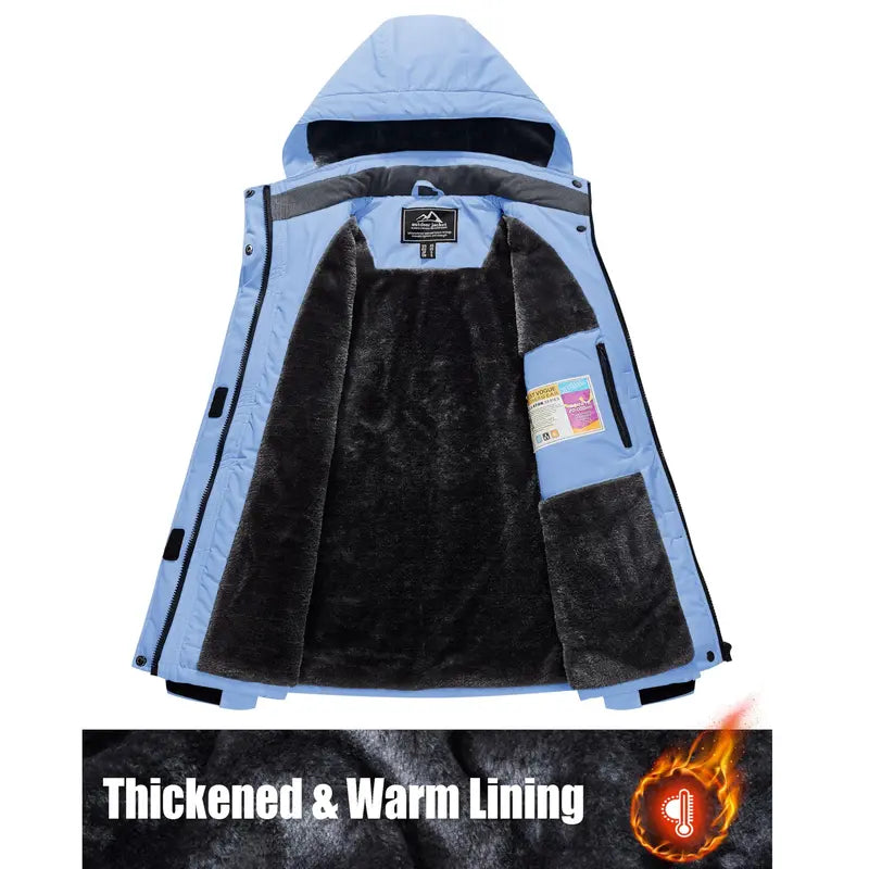 Velvaflow Women's Fleece Lined Warm Winter Jacket