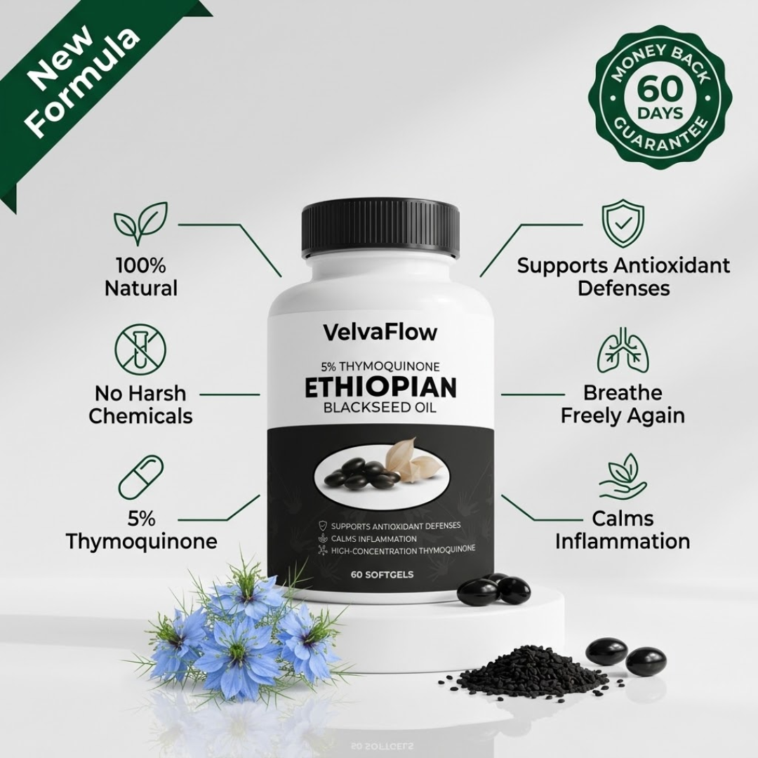 VelvaFlow Ethiopian Black Seed Oil | 5% Thymoquinone