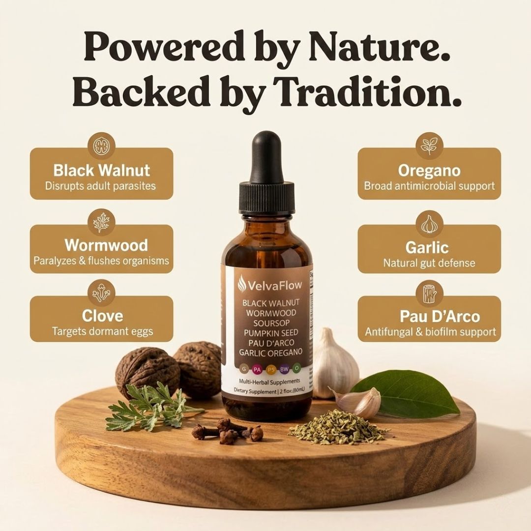 VelvaFlow Black Walnut Wormwood Parasite Cleanse